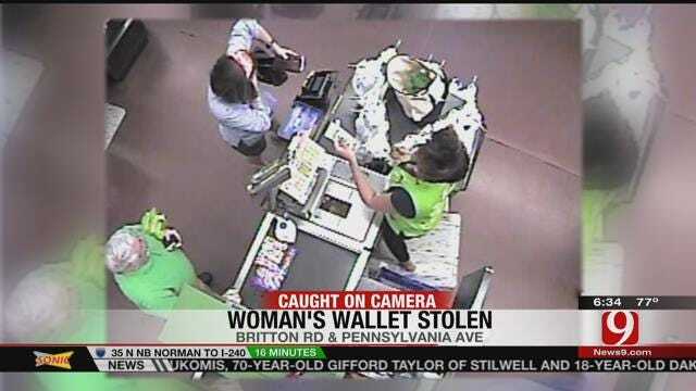 Woman Steals Wallet With Victim Nearby