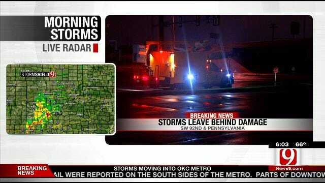 Storms Cause Damage, Power Outages In OKC Metro