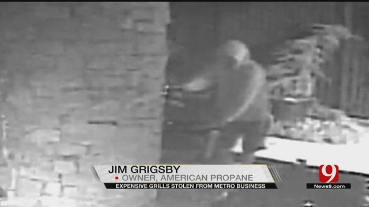 Thief Caught On Camera Stealing High-End Grills From OKC Store