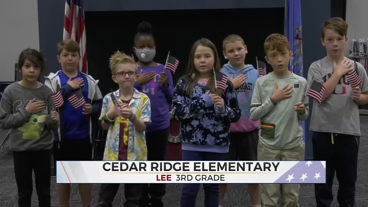 Daily Pledge: 3rd Grade Students From Cedar Ridge Elementary