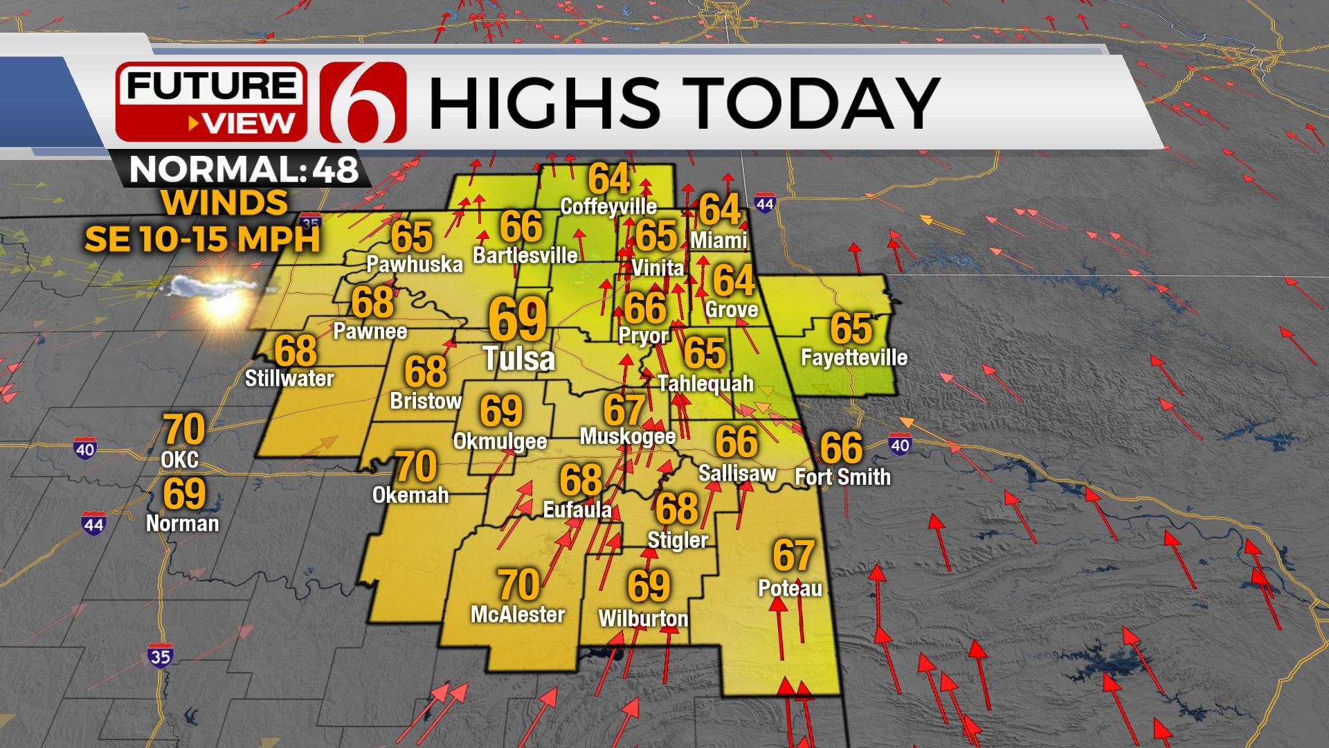 Above Normal Highs Hang Around