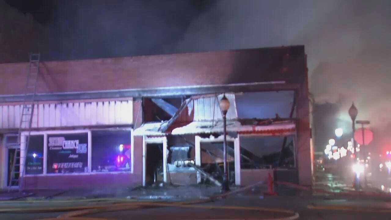 WEB EXTRA: Video From Scene Of Downtown Wagoner Building Fire