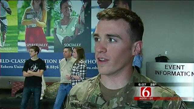 Bixby Soldier Celebrating Being Back Home