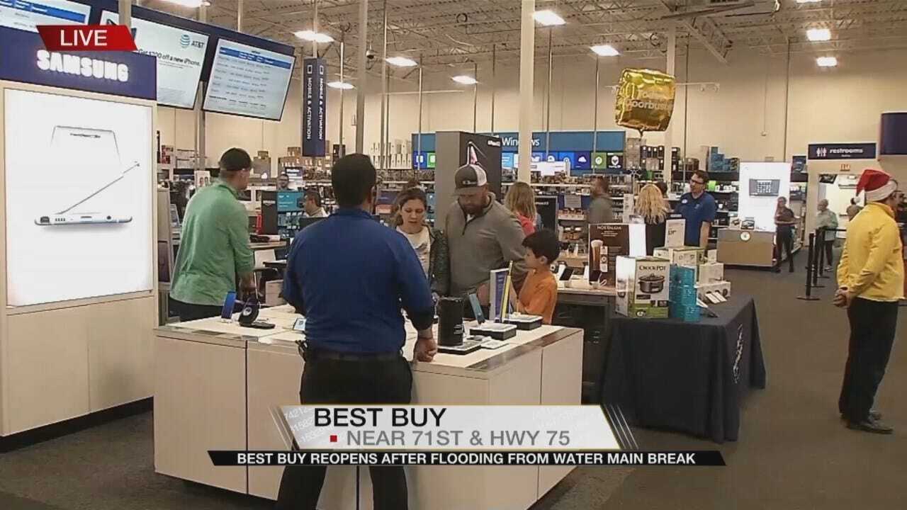 Best Buy At Tulsa Hills Reopens Following Flood