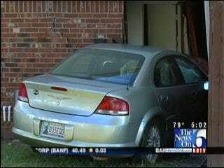 Woman Drives Car Into An East Tulsa Apartment