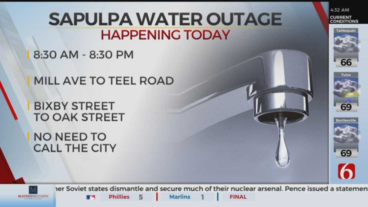 Water Outage Planned In Sapulpa For Water Main Work
