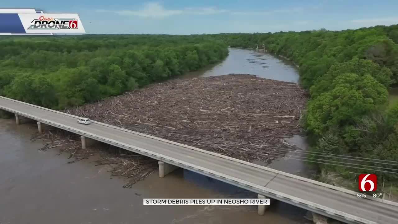 Neosho River Logjam Causing Concern For Nearby Residents