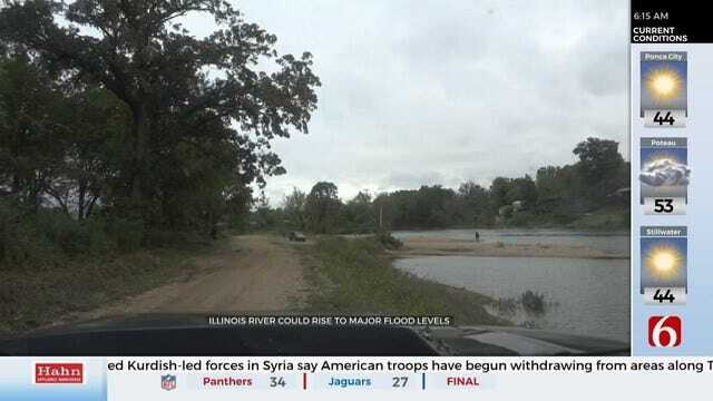 Parts Of The Illinois River At Major Flood Levels Monday