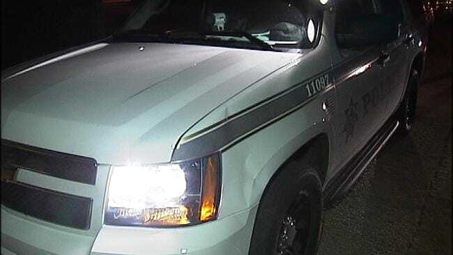 Tulsa Man Flees Police, Runs Into Police Vehicle
