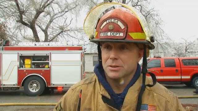 WEB EXTRA: Tulsa House Fire Sparked By Falling Tree Limb