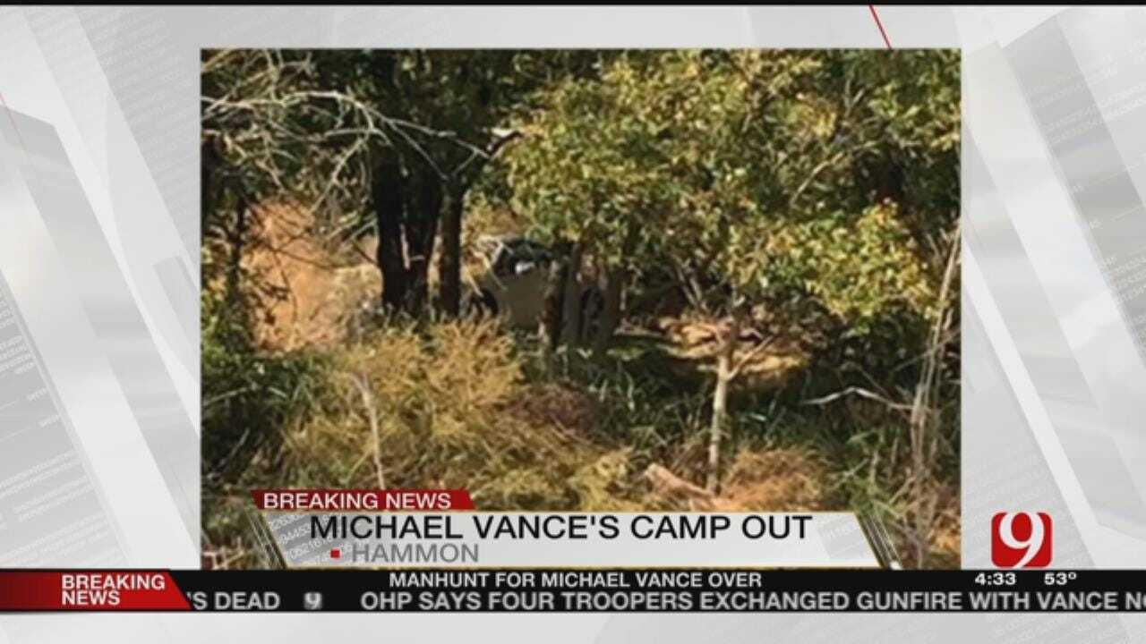 Vance Found Camping In NW OK
