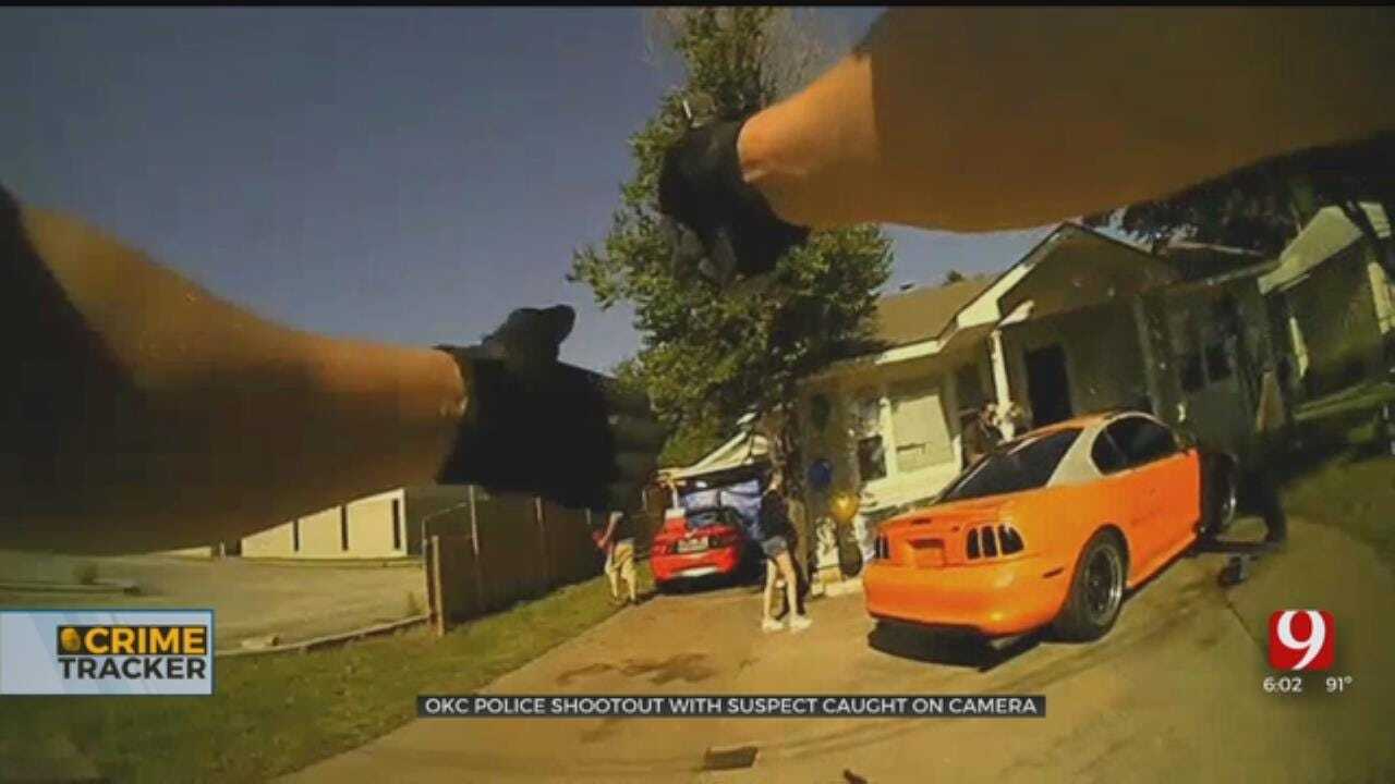 WATCH: OKC Officer's Bodycam Captures Shootout With Violent Suspect