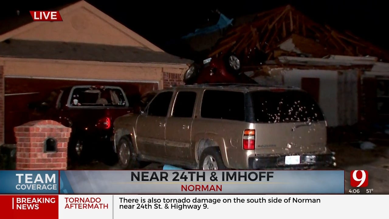 Strong Winds Toss Wreckage, Fling Vehicles In Norman