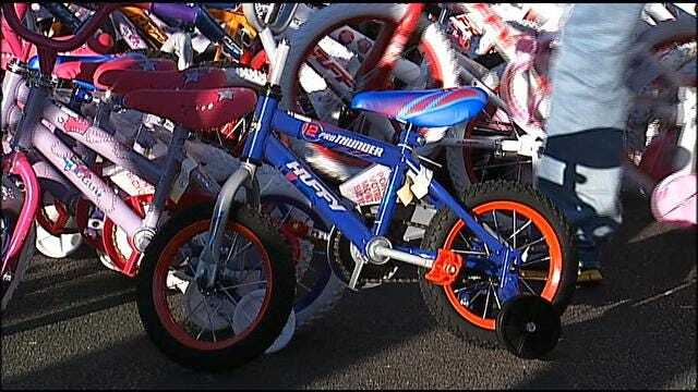 Organization Delivers 220 Bikes To Tulsa Family And Children's Services