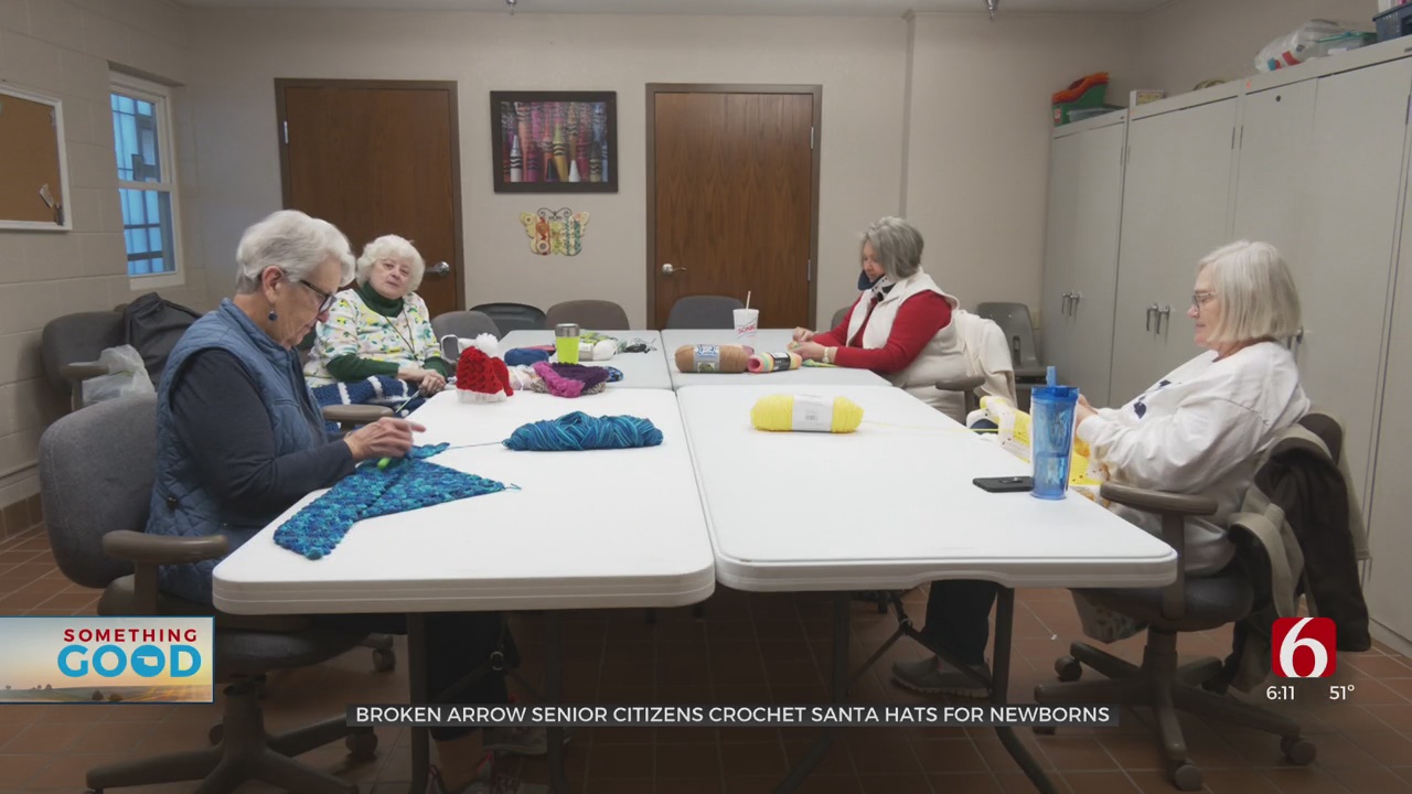 Broken Arrow Seniors Provide Crochet Hats For Newborns At Ascension St. John 