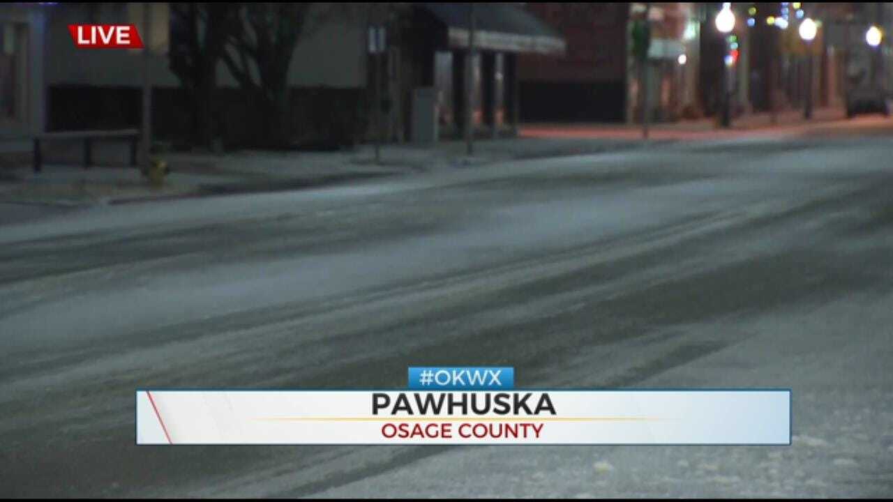 Storm Brings Ice To Pawhuska