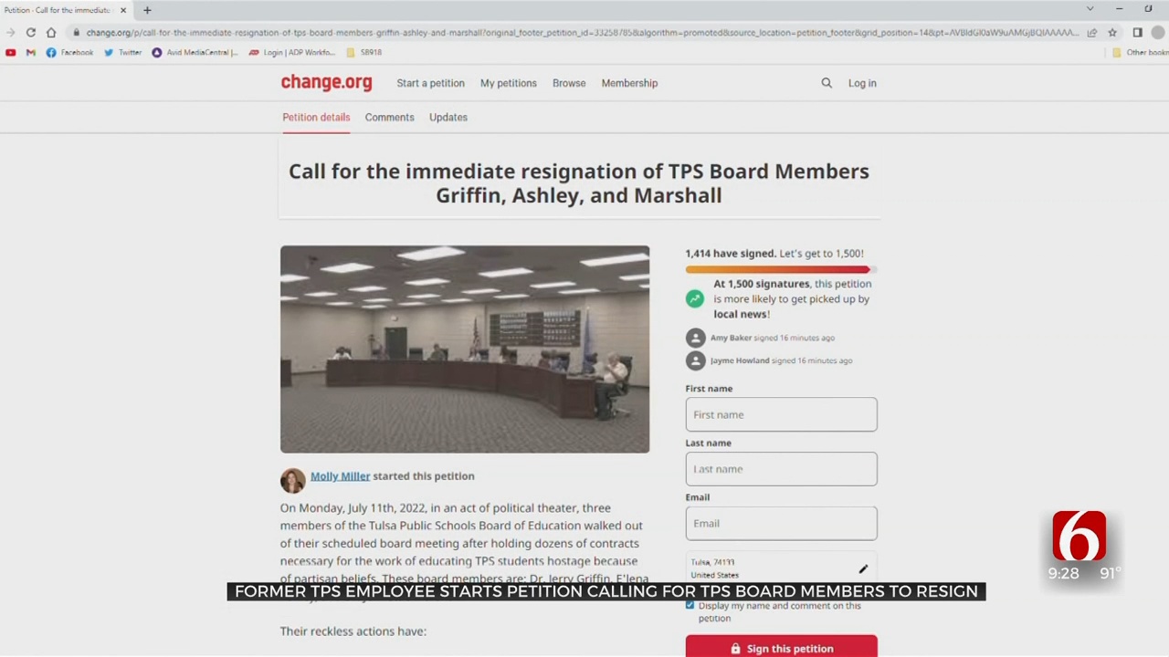 Former TPS Employee Starts Petition Calling For Some Board Members To Resign
