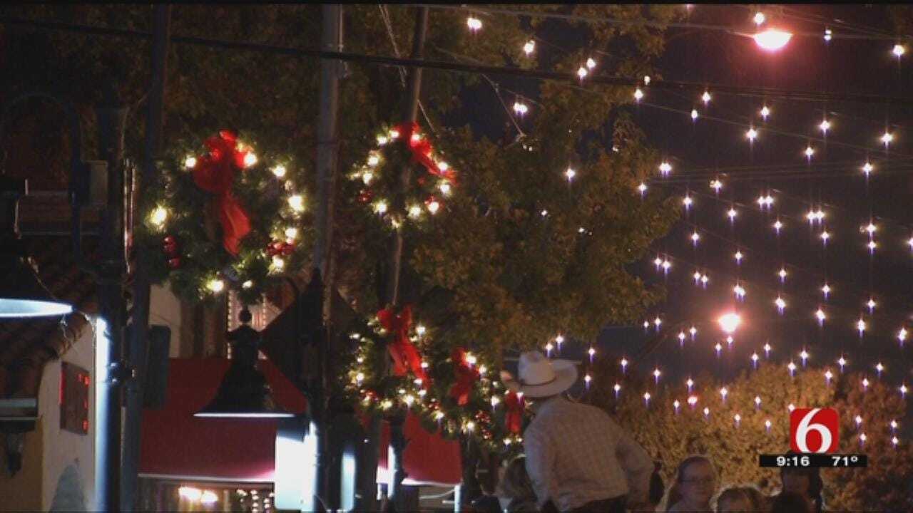 News On 6's Travis Meyer Helps With Jenks' Christmas Lights Ceremony