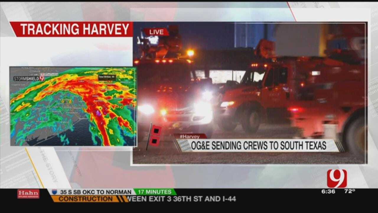 OG&E Crews Head TO Texas Gulf For Harvey Relief Efforts