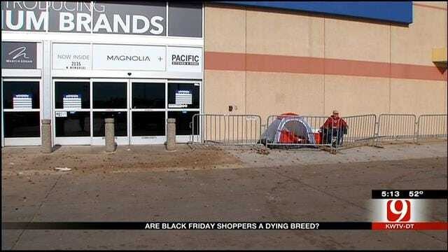 Fewer Black Friday Campers Out At OKC Stores