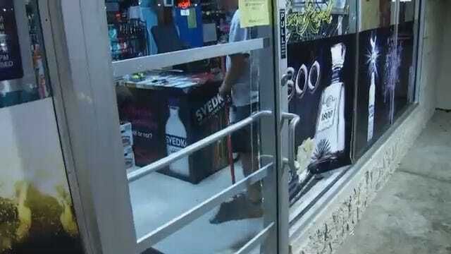 WEB EXTRA: Video From Scene Of East Tulsa Liquor Store Attempted Burglary