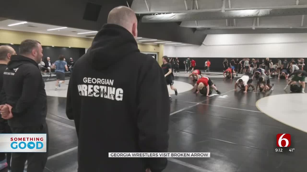 Broken Arrow High School Wrestlers Train With Athletes From Other Side Of World