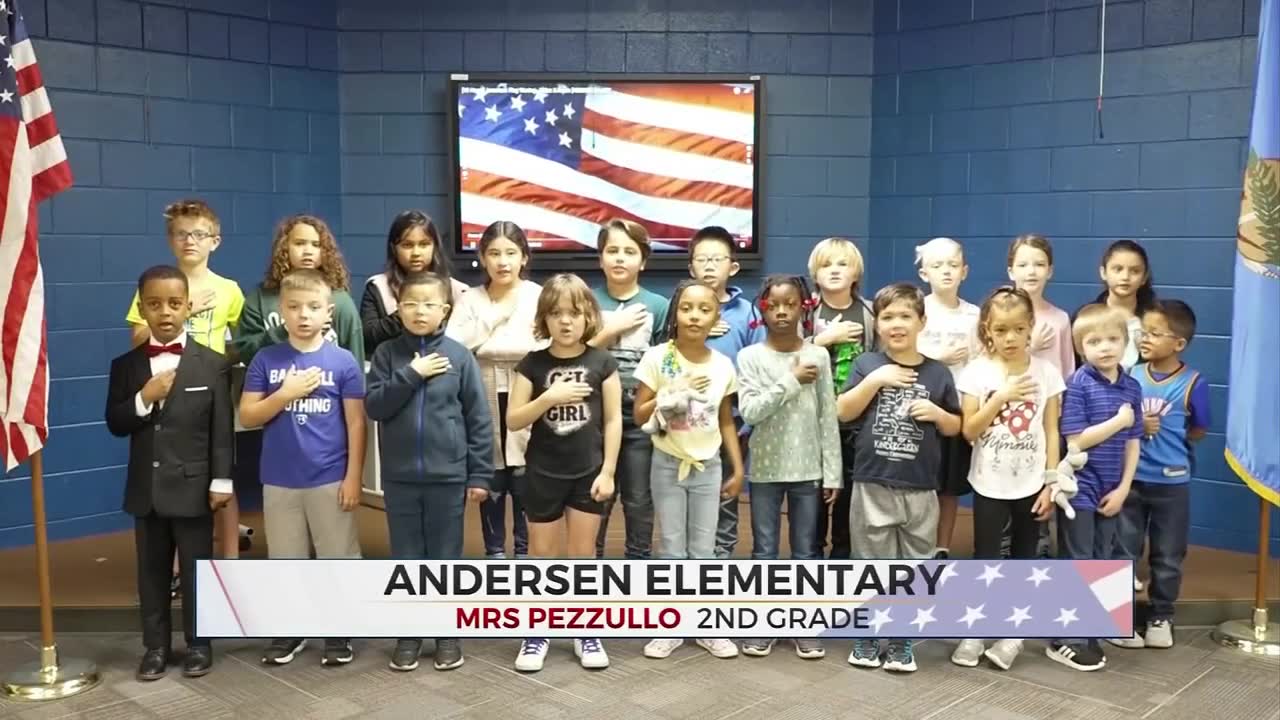 Daily Pledge: Mrs. Pezzulo's 2nd Grade Class From Andersen Elementary