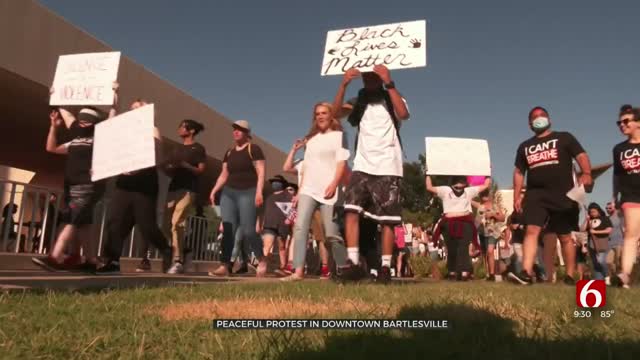 Hundreds March In Bartlesville To Protest After Death Of George Floyd