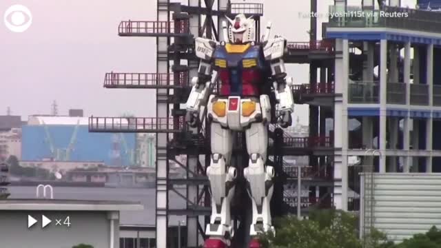 WATCH: 60-Foot Robot Unveiled In Japan
