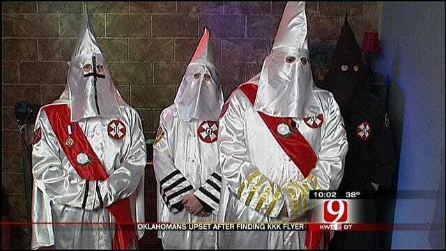 KKK Distributes Flyers In Oklahoma Towns