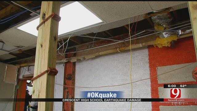 Construction Ongoing After Crescent Public Schools Damaged By Earthquakes
