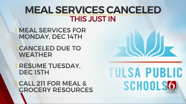 Tulsa Public Schools Cancels Meal Service Due To Weather