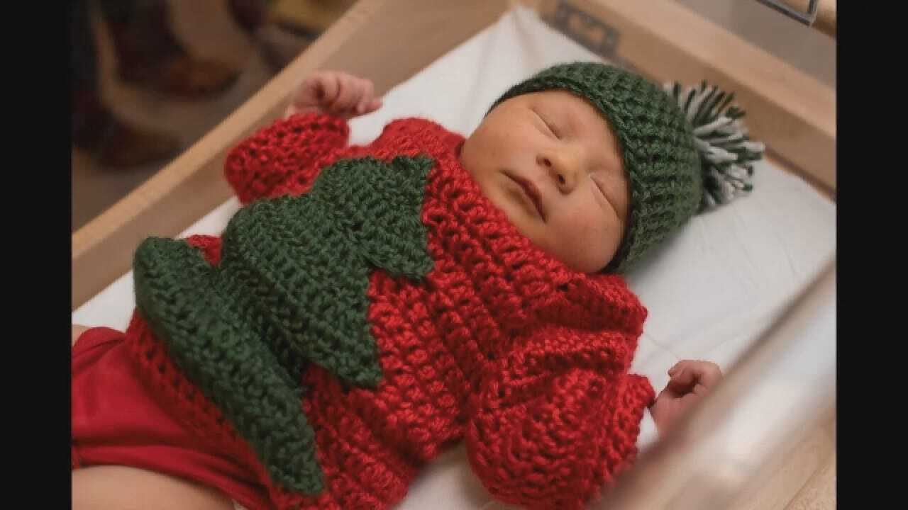 Newborns Dressed-Up For Ugly Sweater Party