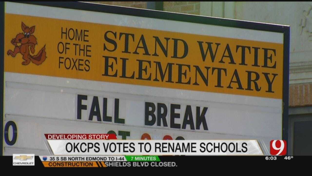 OKCPS Board Votes To Change Three School Names