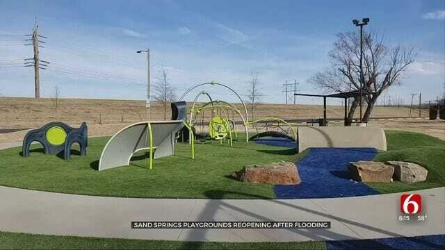 Case Community Park In Sand Springs Reopens Playgrounds After Flooding