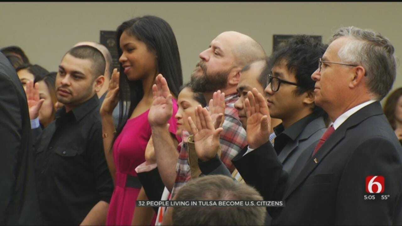 32 New U.S. Citizens Sworn In At Tulsa City Hall