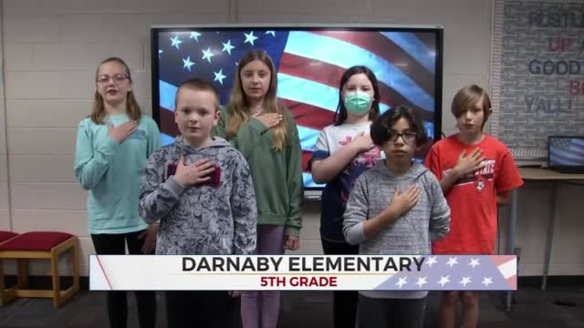Daily Pledge: Students From Darnaby Elementary 5th Grade Class