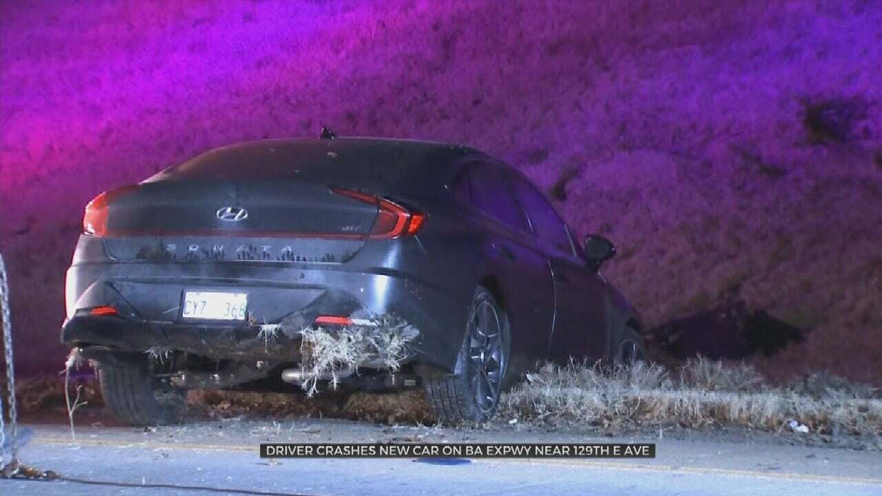 Woman Uninjured After Falling Asleep While Driving, Crashing New Car