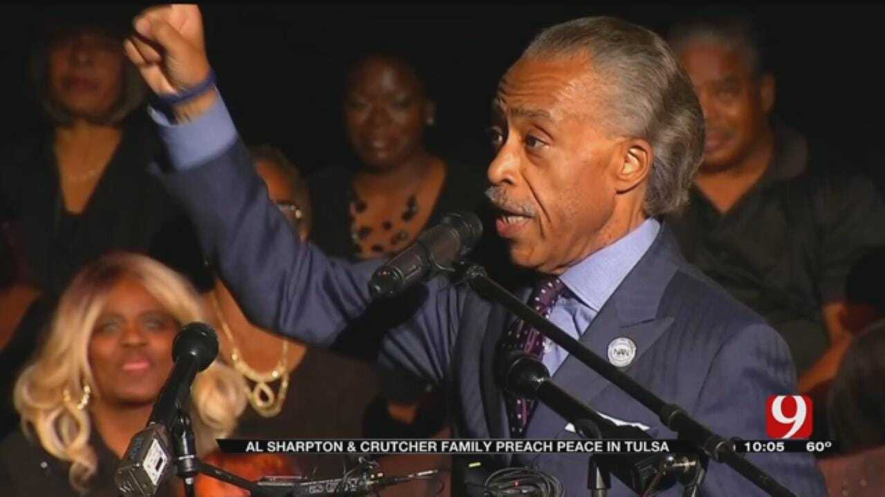 Rev. Al Sharpton, Crutcher Family Preach Peace In Tulsa