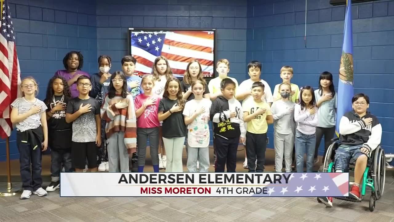Daily Pledge: 4th Grade Students From Andersen Elementary