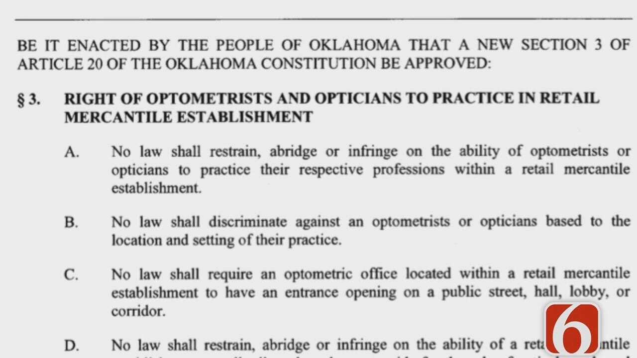 Oklahoma Eye Care Professionals Push For 'No' Vote On SQ # 793