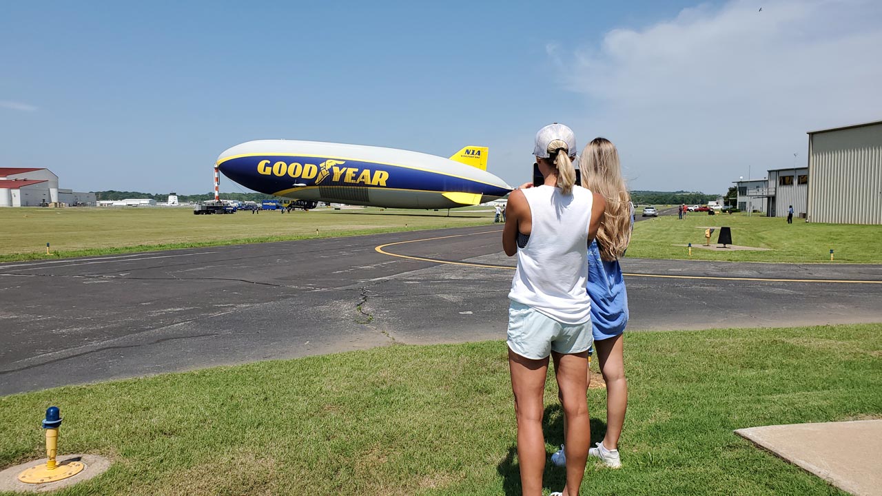 Fans Excited To See Goodyear 'Blimp' Over Tulsa