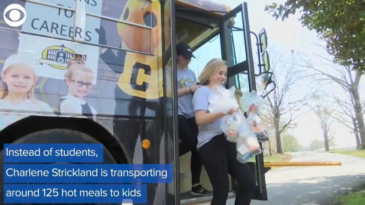 WATCH: School Bus Driver On Mission To Feed Children During Coronavirus Outbreak