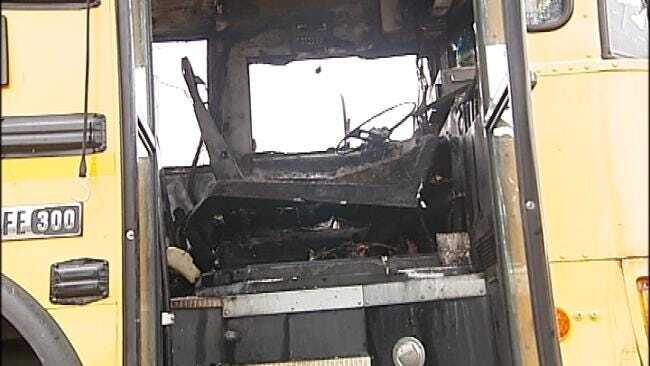 WEB EXTRA: Scenes From Tulsa School Bus Fire