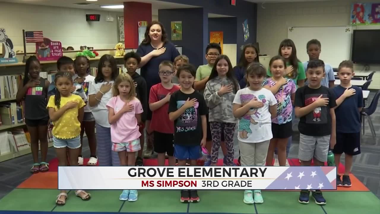 Daily Pledge: Ms. Simpson's 3rd Grade Class