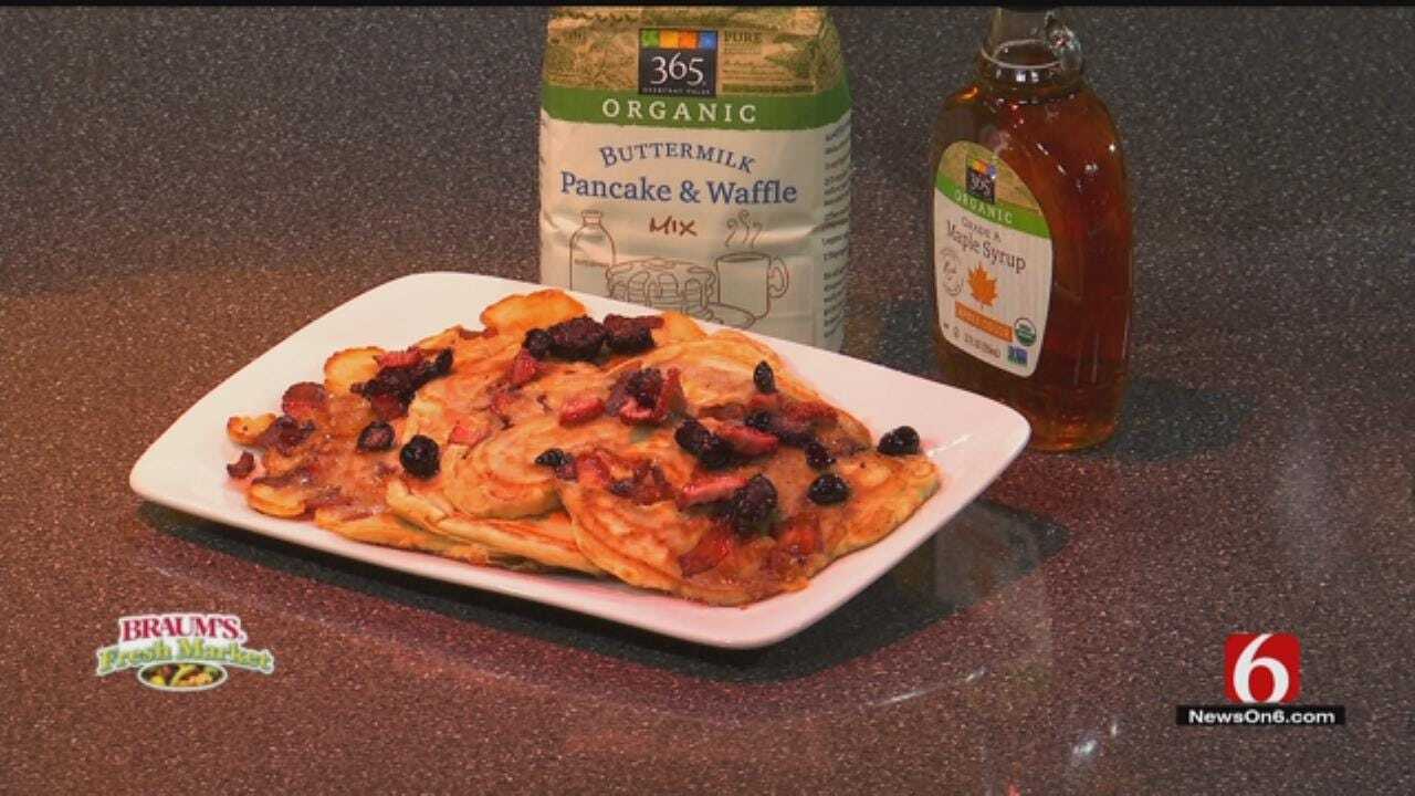 Bacon Pancakes With Berry Infused Syrup