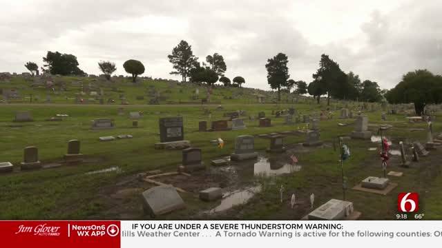May Weather Floods Graves In Pryor During Memorial Day 