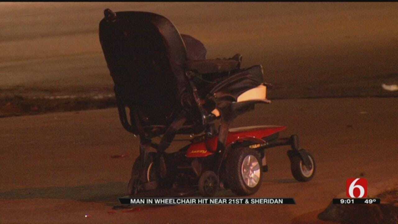 Tulsa Man Hospitalized After Being Struck Crossing The Street In Wheelchair