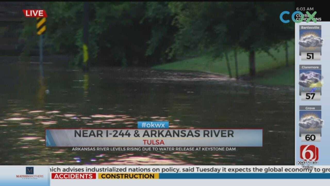 Water Released From Keystone Dam, Tulsa Trail Experiences Flooding