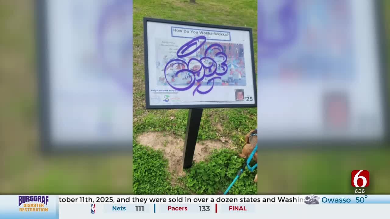 Displays At Kelly Lane Park In Sapulpa Vandalized With Spray Paint
